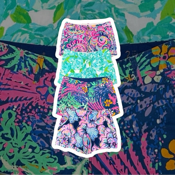 Lilly Pulitzer Printed Summer Shorts Bundle of 4 – Callahan & Makenna Women’s 2 - Picture 1 of 16